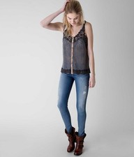Gimmicks by BKE Crochet Tank Top Womens SZ Sm...