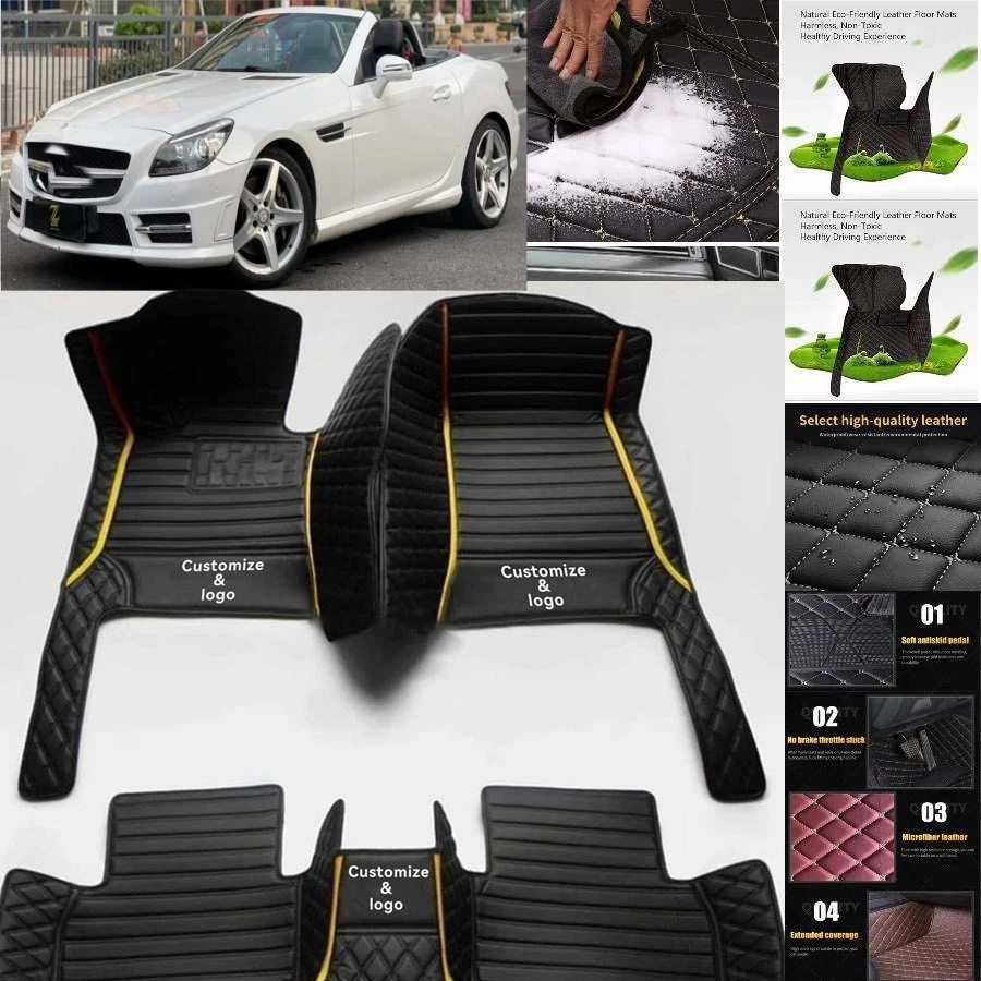 For Mercedes Benz SLK Car Floor Mats Carpets Cargo Liners Custom All Weather Foto 2 de 4