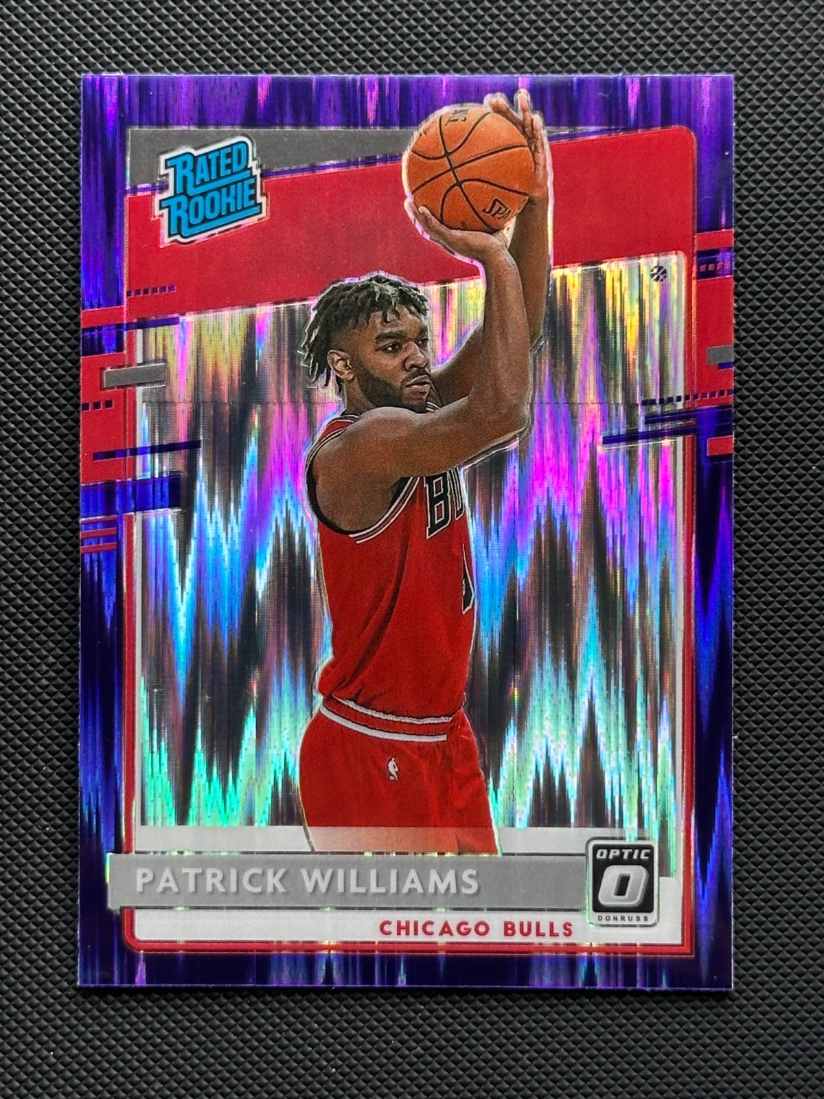 2020-21 Panini Donruss Optic Purple Shock Prizm #154 Patrick Williams RC Bulls