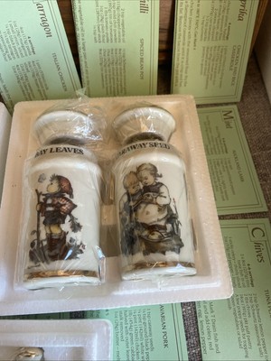 M.J. Hummel Vintage Spice Jars Switzerland - 24 x Porcelain - 24ct