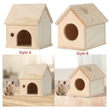 Casetta per criceti in legno, capanna per piccoli animali, per gerbilli,