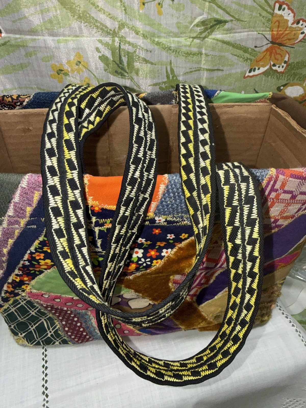 Patchwork Large Box Tote Purse - image 7