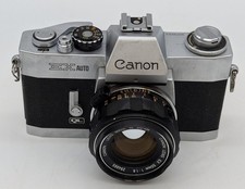 Canon EX Auto QL Vintage 35mm Camera w/ 50mm 1 : 1.8 Lens - Untested