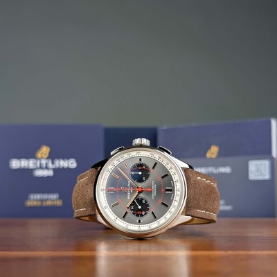 Virtually Unworn Box & Card Breitling Premier B01 Chronograph 42 Wheels & Waves
