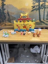 noahs ark playset, Appears Vintage, Vinyl Or Similar Material Figures, Unbranded