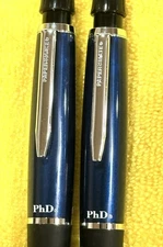 Paper Mate PhD Pencils (2) .5mm Rare Midnight Blue & Chrome Trim, New, Seconds