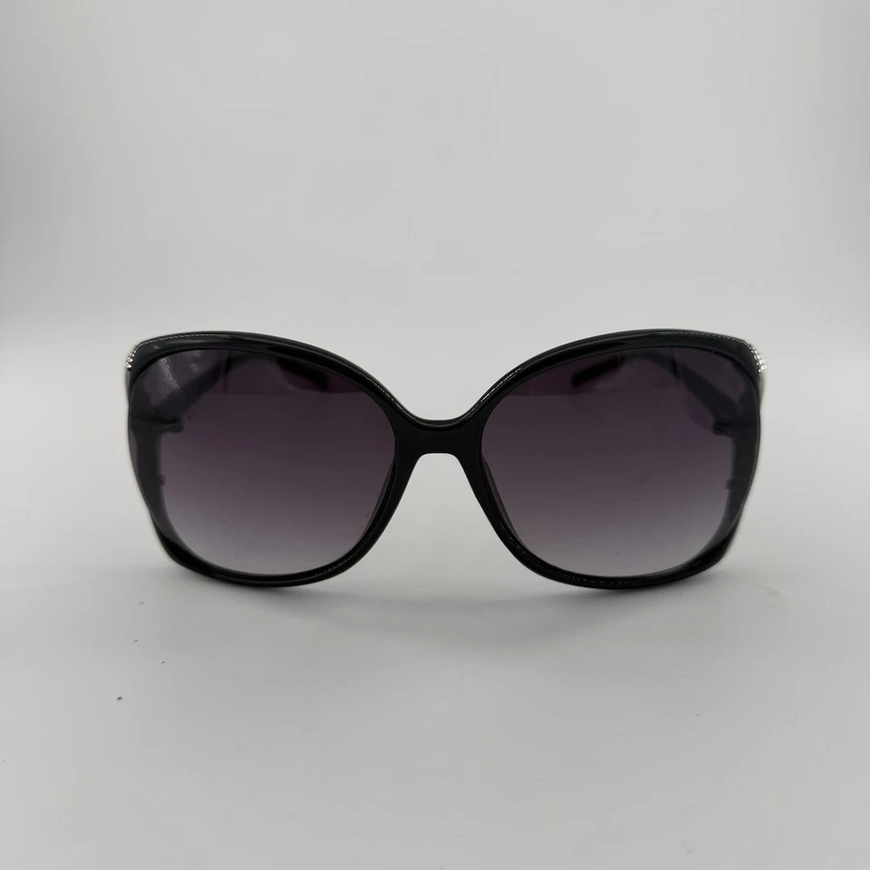 Gafas de sol Tahari TH127 OX de gran tamaño ventiladas mariposa negras brillantes grises 2 gafas Foto 2 de 4