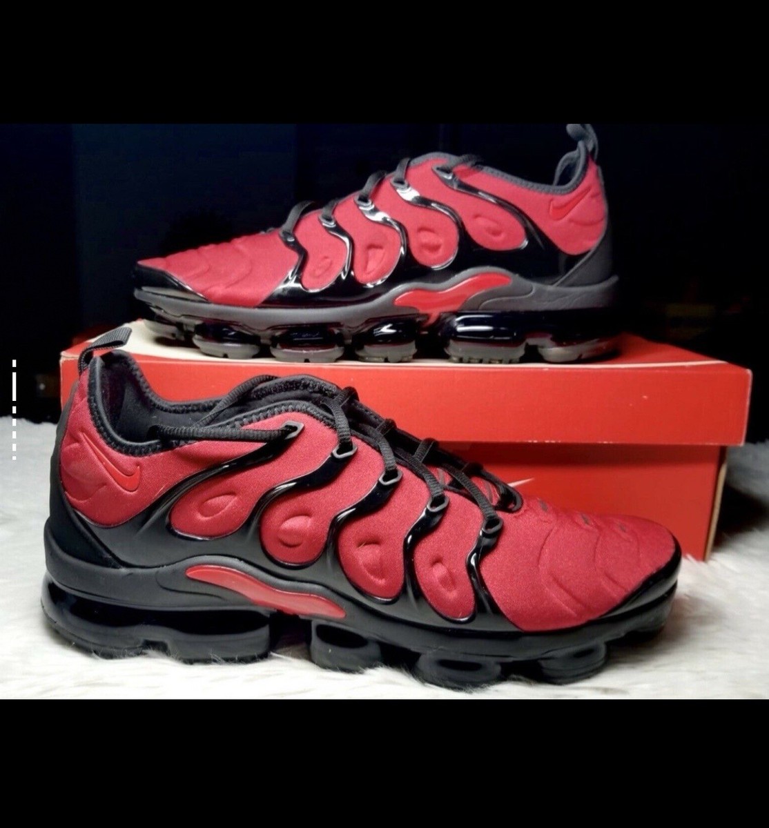 Nike Air Vapormax Plus University Red Black CU4863-600 Mens Shoes