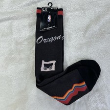 Portland Trailblazers NBA Mens Large Socks Fits 6-12 PKWY City Edition Crew Fox