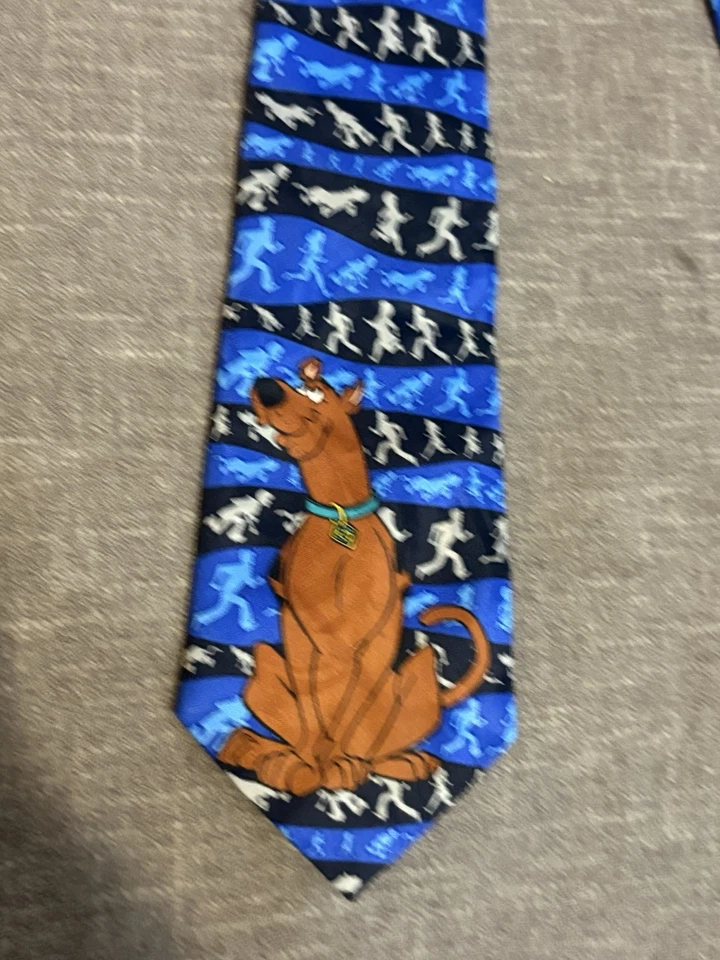 Cartoon Network Hanna Barbera Scooby-Doo 1999 Men's Necktie Vintage VGC  - Image 2 of 4