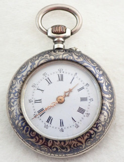 ANTICO OROLOGIO DA TASCA SVIZZERO TEDESCO ARGENTO