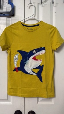 Mini Boden Boys 11-12 Shark Appliqué Shirt