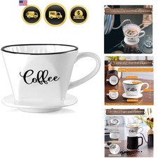 Pour Over Coffee Maker, Ceramic Coffee Dripper, Easy Manual Slow Brewing Acce...
