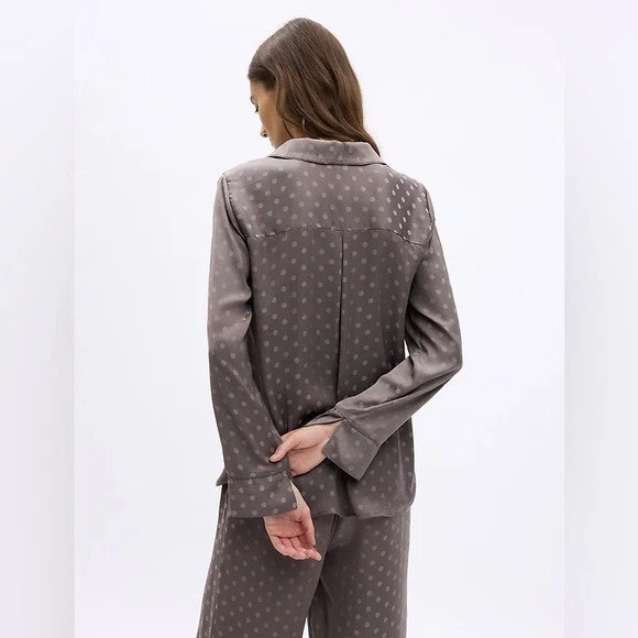 GapBody Satin Pajama Set Cashmere Dot Print Size Xlarge - Image 3 of 4