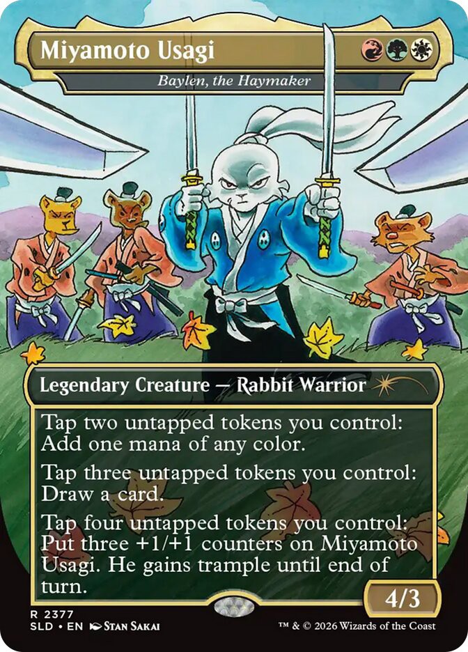 刈り手、ベイレン 英語版 レイズド foil PSA10 mtg BLB MTG Baylen, the Haymaker(Miyamoto Usagi) (Usagi Yojimbo