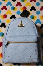NWT Loungefly Disney Castle Blue Mini Backpack Cinderella Princess DISNEYLAND