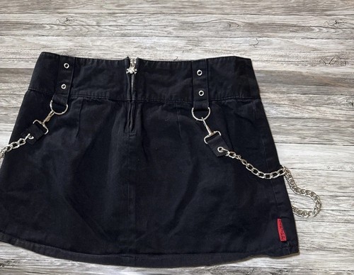 TRIPP NYC Black Chain Mini Skirt Sz M Y2K 90’s Punk Emo Gothic Daang Goodman - Picture 8 of 16