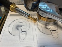 Grohe Europlus Wannenarmatur Chrom-Gold , RaritäT, Wanne Up, Fertigset,19536Ig0