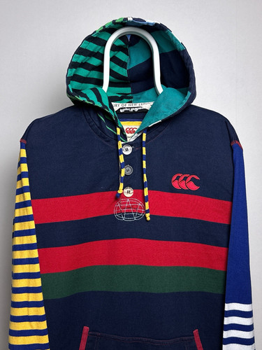 Vintage Canterbury Of New Zealand Rugby Multicolor Hoodie Size XL - Picture 2 of 9