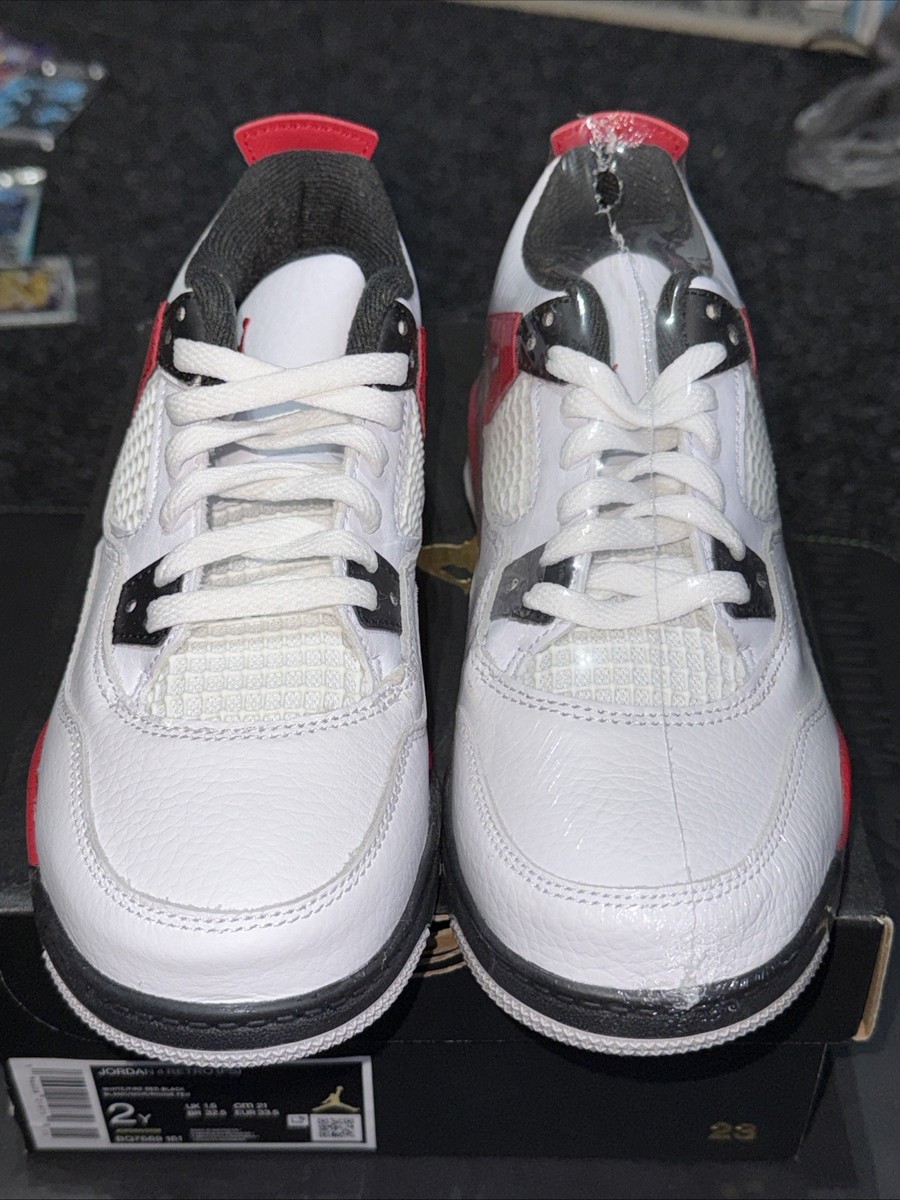 Size 2 (PS) - Jordan 4 Retro Low Red Cement for sale online | eBay