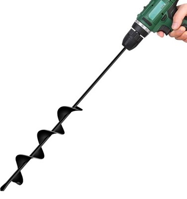 LONGRUN Auger Drill Bit 2.4'' for Planting, Garden Spiral Hole Drill