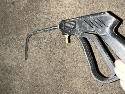 Pressure Washer Spray Gun with Bent Curved Lance/Wand - Black