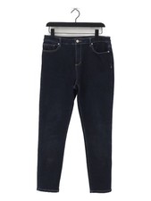 Mint Velvet Women's Jeans UK 14 Blue Cotton with Polyester, Elastane Skinny