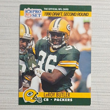 Pro Set 1990 Rookie LeRoy Butler #717 Green Bay Packers Football Card. rookie card picture
