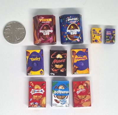 Puppenhaus Schokoladen-Ostereierbox Maßstab 1:12 - selbst aussuchen!