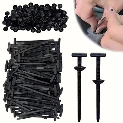 Nylon Universal Cable Tie Buckle for Car 200pcs Heavy-Duty Grip Auto Zip Tie Buc