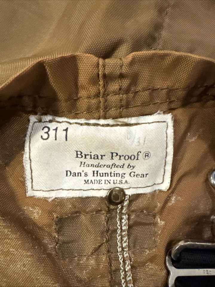 Babero de caza Dans Briar Proof talla XL marrón para hombre Foto 3 de 4