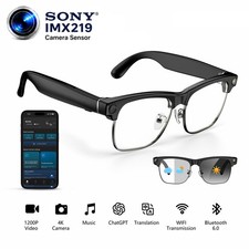 AI Smart Glasses Gradient Lenses Men Women With 8MP Camera 4K HD Video Recorde