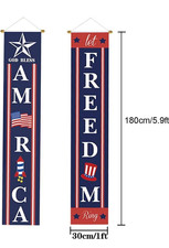 4Th of July Porch Sign Patriotic Door Decoration -  Let FREEDOM Ring  And...