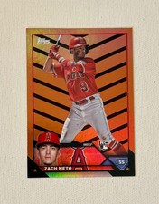 2023 Topps Update ORANGE BLACK FOIL Zach Neto RC #US98 Halloween ROOKIE