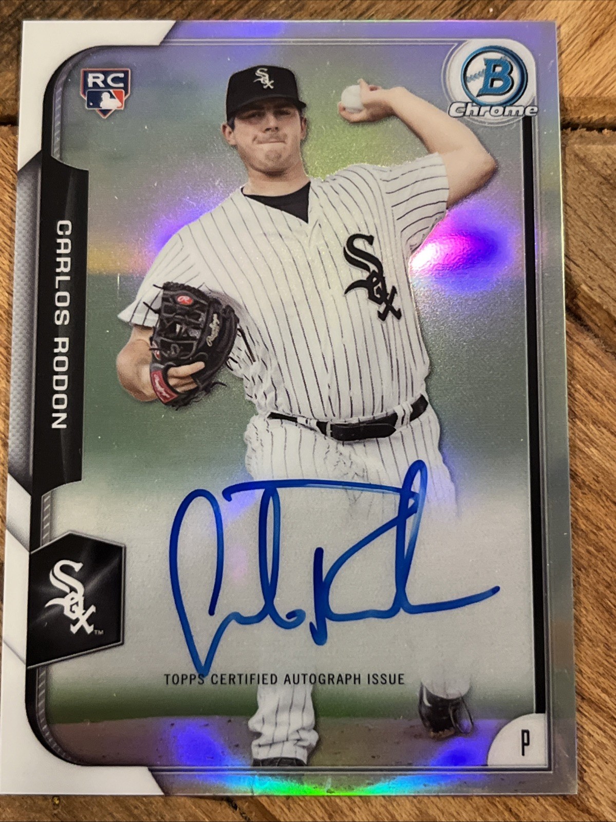 2015 Bowman Chrome Rookie Autographs Carlos Rodon Refractor #/499 #BCAR-CR