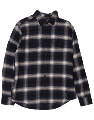 American Eagle Herren Flanellhemd Medium dunkelblau kariert Baumwolle AV03