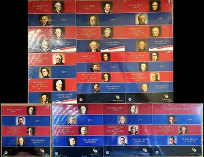 2007-2016 P D Sealed US Mint Presidential Dollar Uncirculated Coin Complete Set