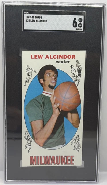 1969-70 Topps Lew Alcindor Kareem Abdul-Jabbar Rookie RC #25 Bucks SGC 6 EX-MT