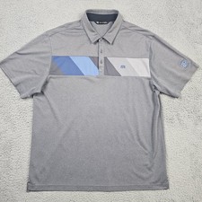 Travis Mathew Polo Shirt Mens XL Gray Golf Casual Performance Short Sleeve