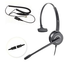 RJ9 Headset for Cisco-IP-Phones - Telephone Headset with Noise Cancelling Mic...