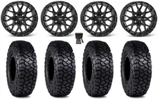 ITP Hurricane 15" Wheels Black 30" Intersect Tires Textron Wildcat XX