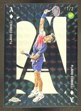 2025 Topps Chrome Tennis Flavio Cobolli Aces Black Geometric Refractor /2 Rookie
