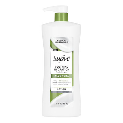 Suave Aloe Vera Hand & Body Lotion for Women   Hydrating Dry Skin, 28 fl oz