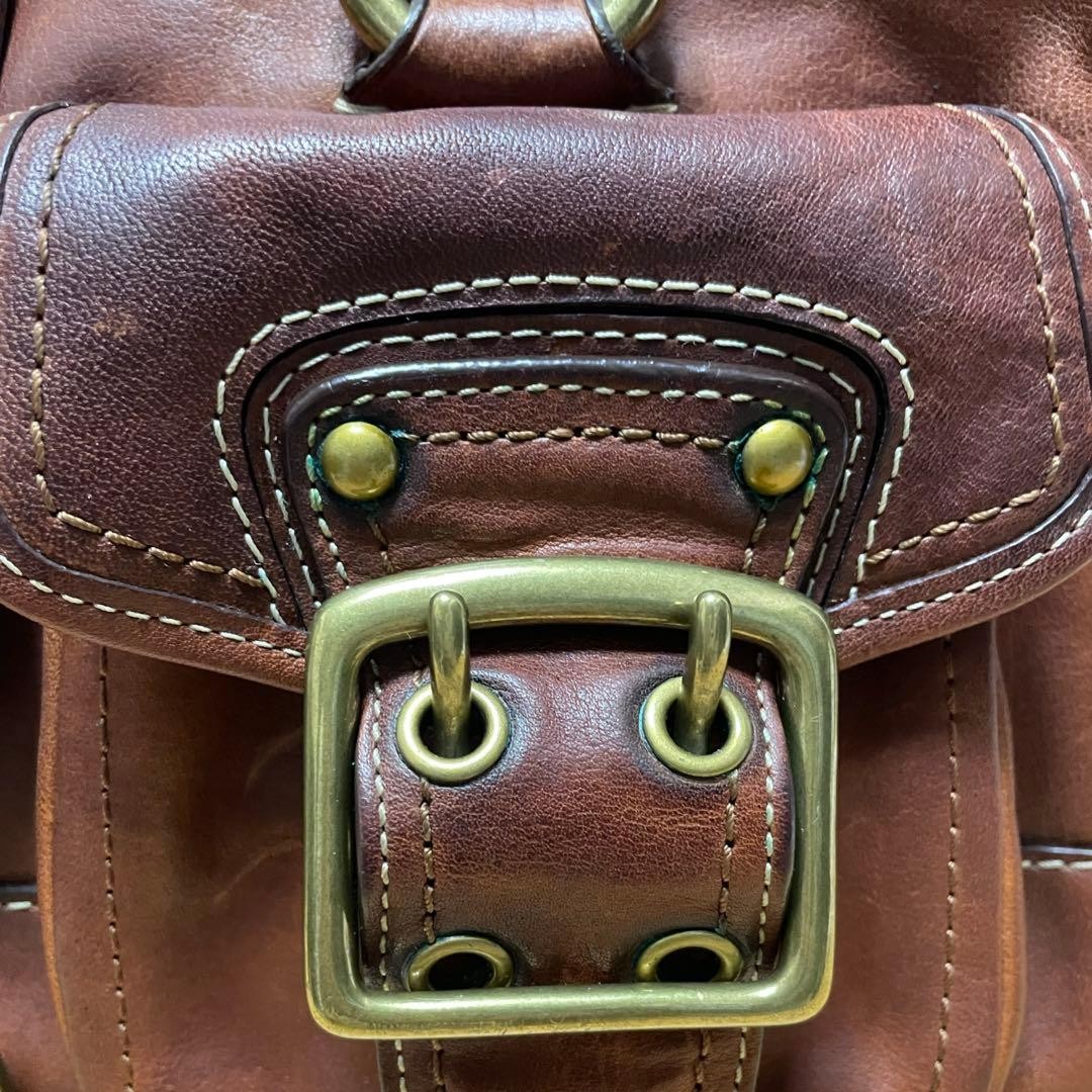 Coach Mandy Legacy 65th Anniversary Flap Satchel Brown Leather