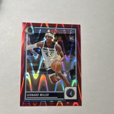 Panini 2023-24 NBA Hoops Leonard Miller #80 Red Seismic Prizm RC /199