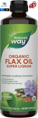 Aceite De Linaza Organico Efagold Super Lignan, 24 Onzas (NEW VIBRANT LOOK)