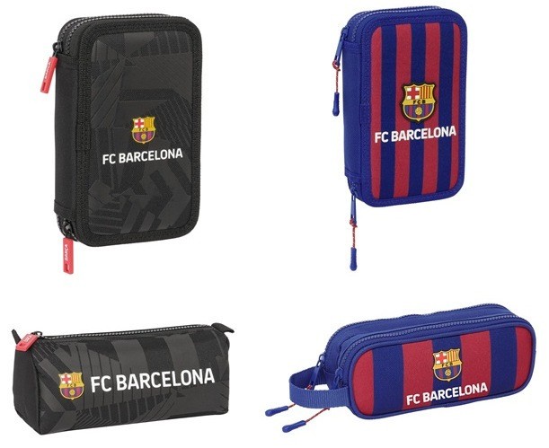 Estuche Lápices Escolar FC Barcelona Barça Mercancía Oficial Licencia Seleccionar Modelo