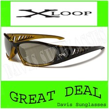 X Loop Sunglasses XL40407 UV400 Davis black yellow smoke lens mirrored