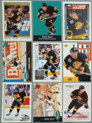Pavel Bure RC Vancouver Canucks Assorted Years & Brands Hockey Card Lot (9) NM+ - Afbeelding 1 van 11