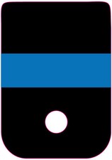 THIN BLUE LINE Magazine Base Plate STICKERS for Glock 9mm  40 cal mag, Set of 6